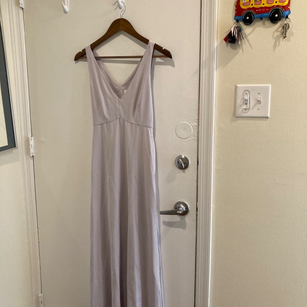 Plunge neckline cut-out maxi dress